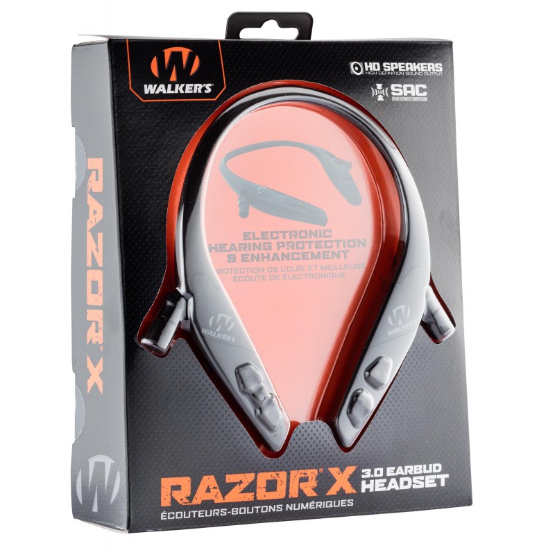 Walker Razor X Oreillettes électronique de protection auditive Walker's Razor X 3.0